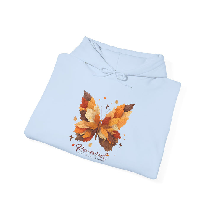 Butterfly Hoodie - Renewed in His Love - Fall Leaves Design
