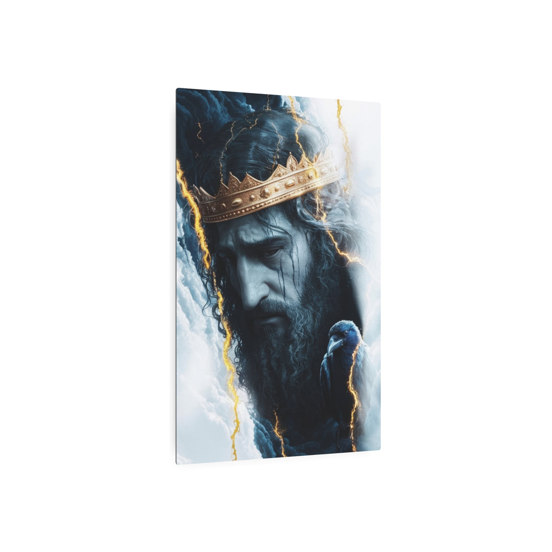 "King of Kings in the Storm" - Majestic Jesus Metal Wall Art