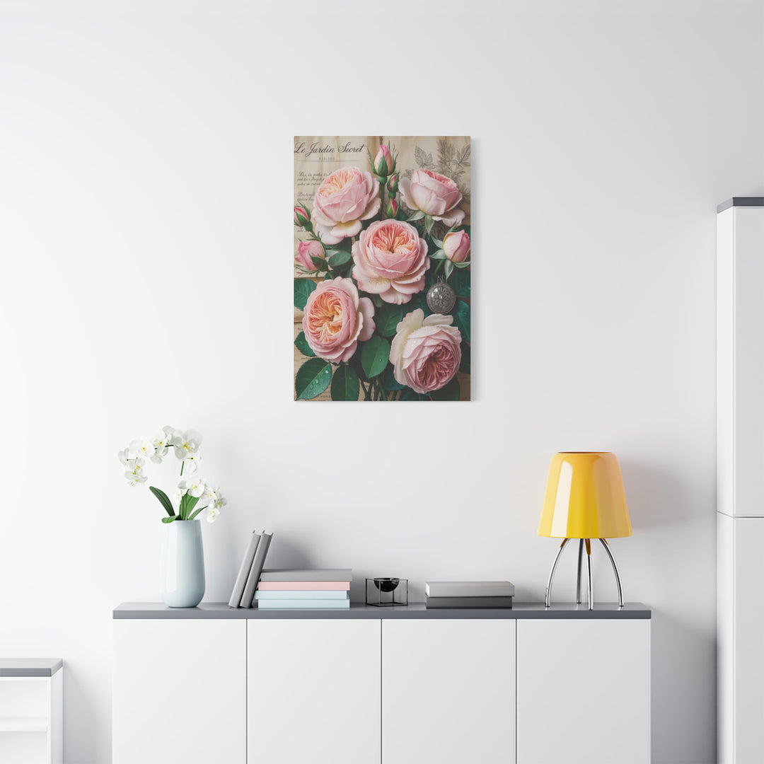 Canvas Wall Art - Grace in Bloom Vintage Style Roses