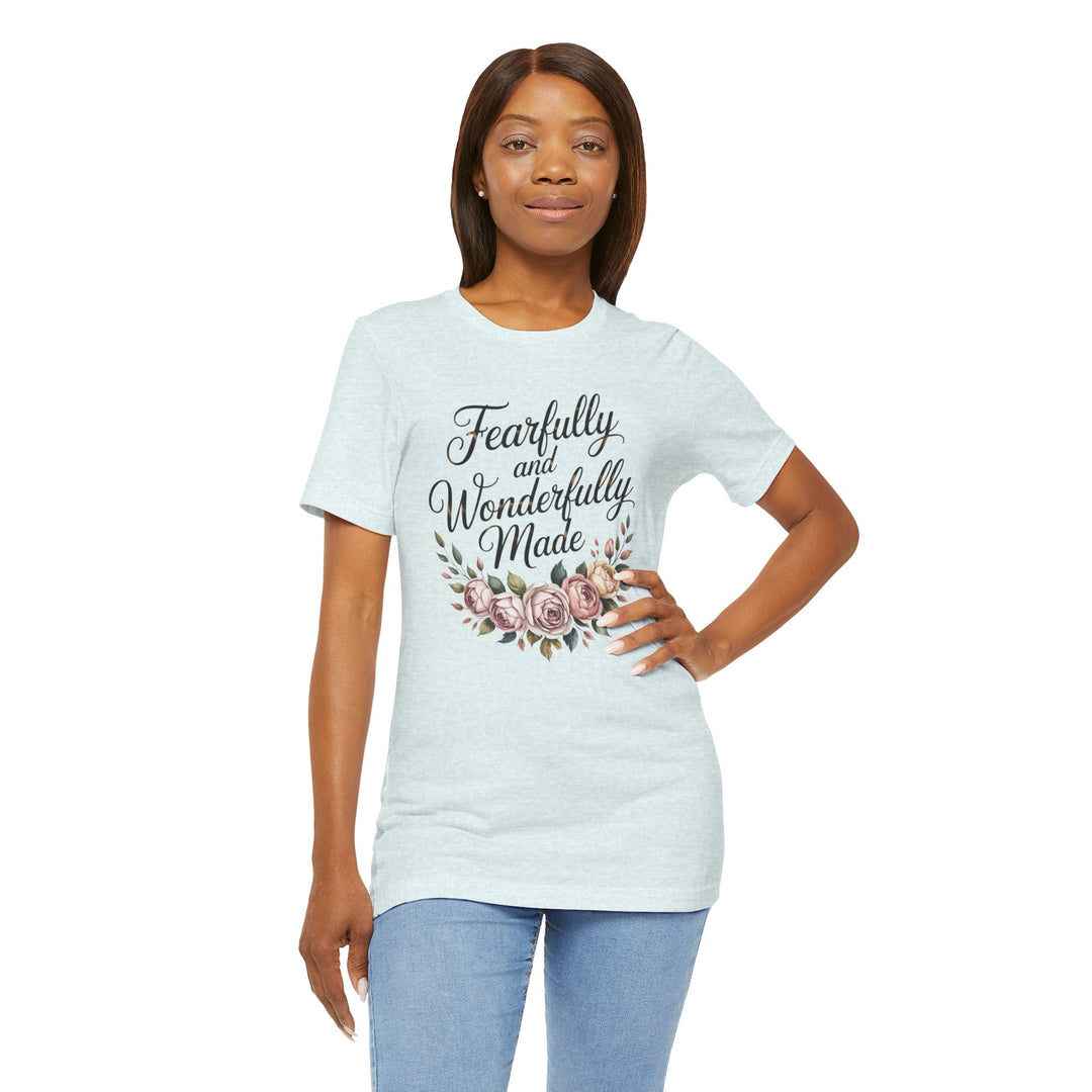 Fearfully and Wonderfully Made – Floral Christian Affirmation Shirt