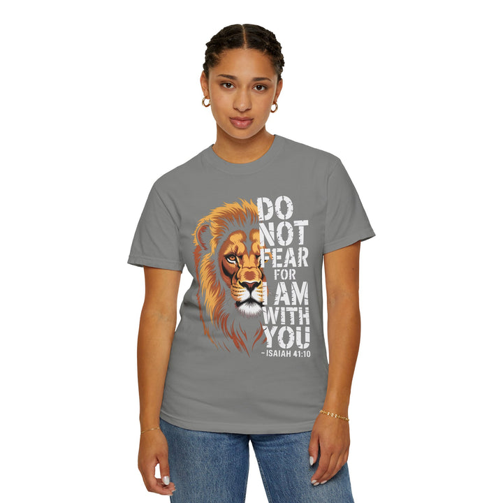 Christian Lion T-Shirt – Isaiah 41:10 Unisex Tee | Do Not Fear Scripture Apparel