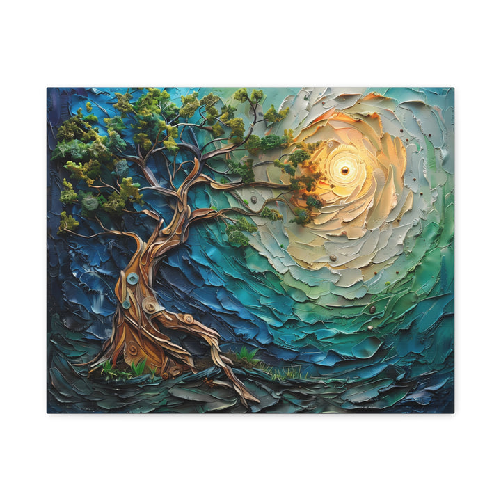 Nature-Inspired Canvas Wall Art - Abstract Tree Design