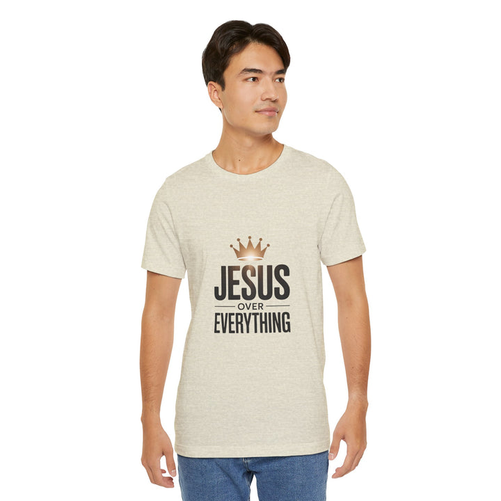 Jesus Over Everything – Christian Crown Graphic T-Shirt