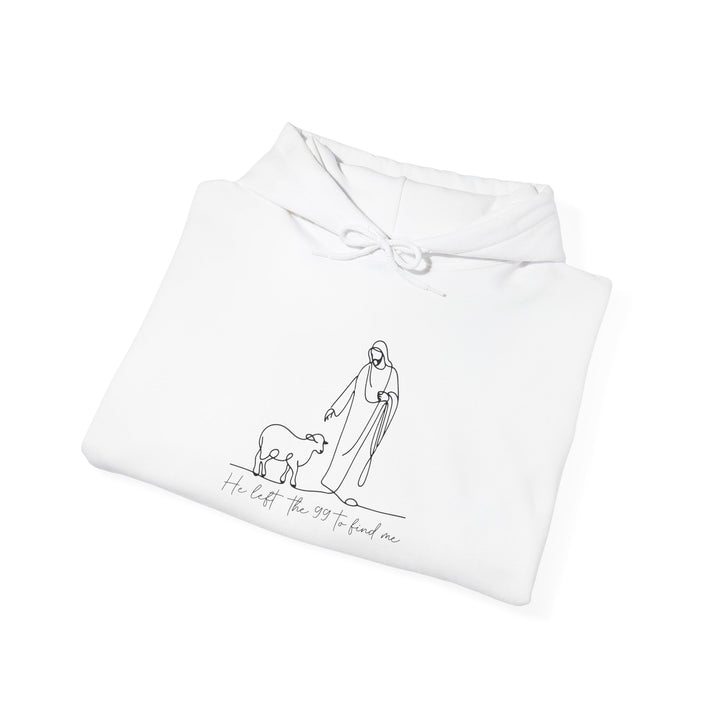 Christian Jesus and Lamb Hoodie Sweatshirt - 'He left the 99 to find me'