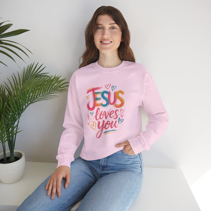 Jesus Loves You Crewneck Sweatshirt - Cozy Unisex Gift, Christian Apparel, Faith-Based Fashion, Inspirational Layering Piece, Ideal [...]