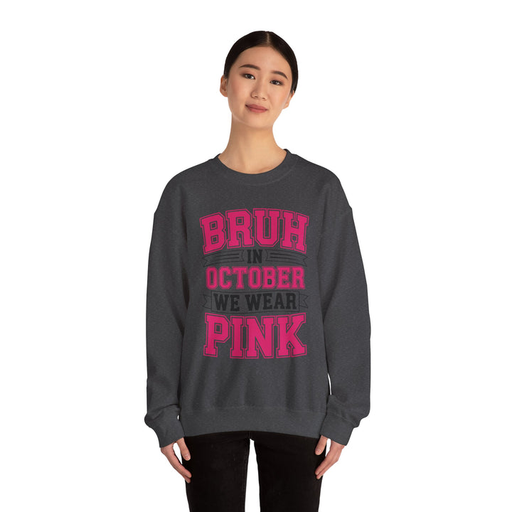 Pink October Awareness Sweatshirt, Cozy Crewneck, Breast Cancer Awareness, Gift for Supporters, Fashion for a Cause