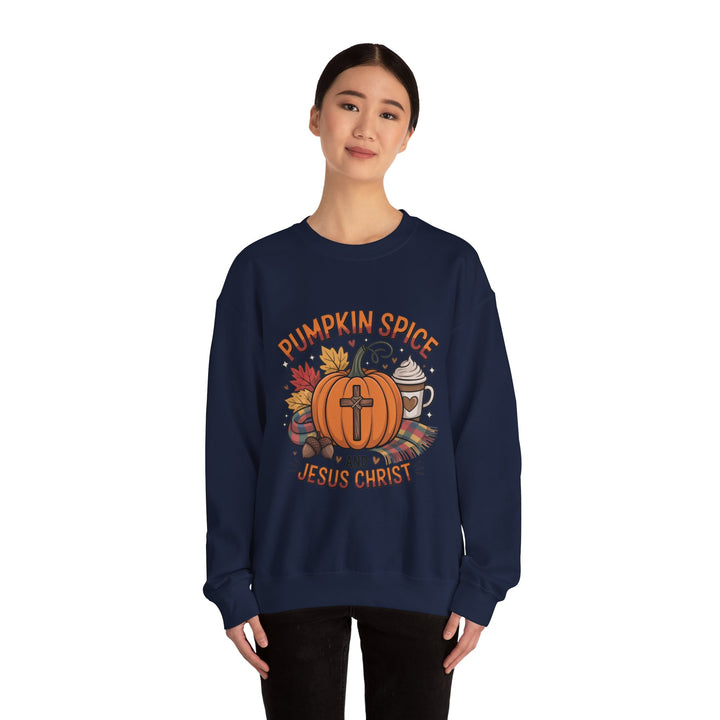 Fall Pumpkin Spice and Jesus Christ Sweatshirt
