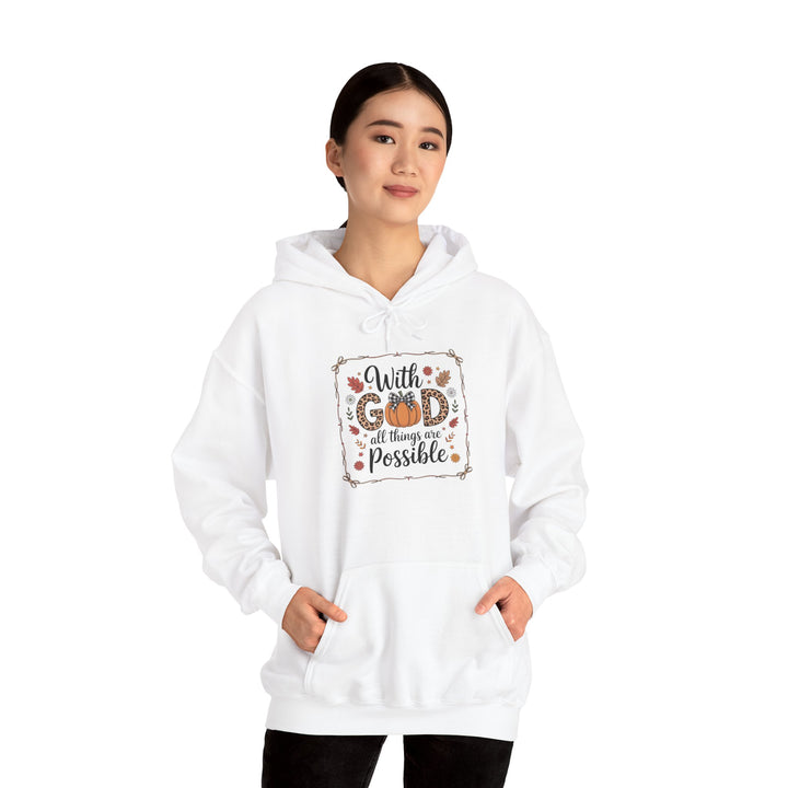 Christian Faith Leopard Print Hoodie - With God All Things Are Possible