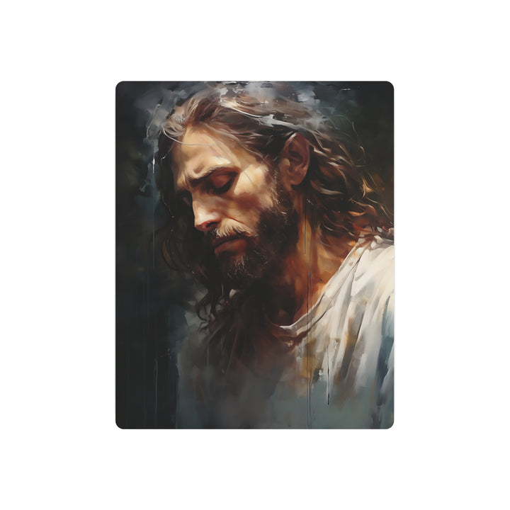 Serene Jesus Metal Art Sign – Inspirational Wall Decor