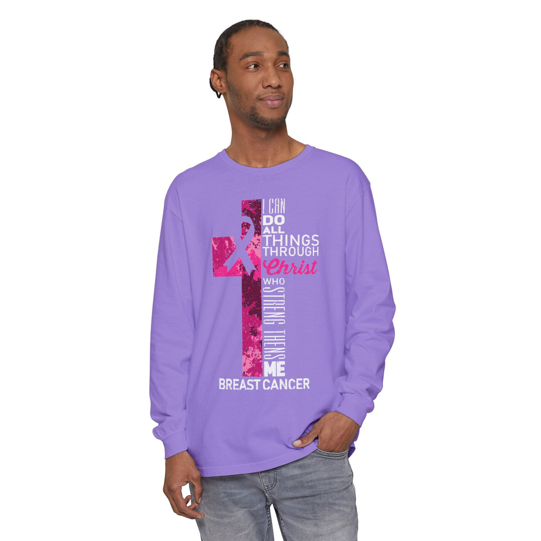 Christian Breast Cancer Awareness Long Sleeve T-Shirt