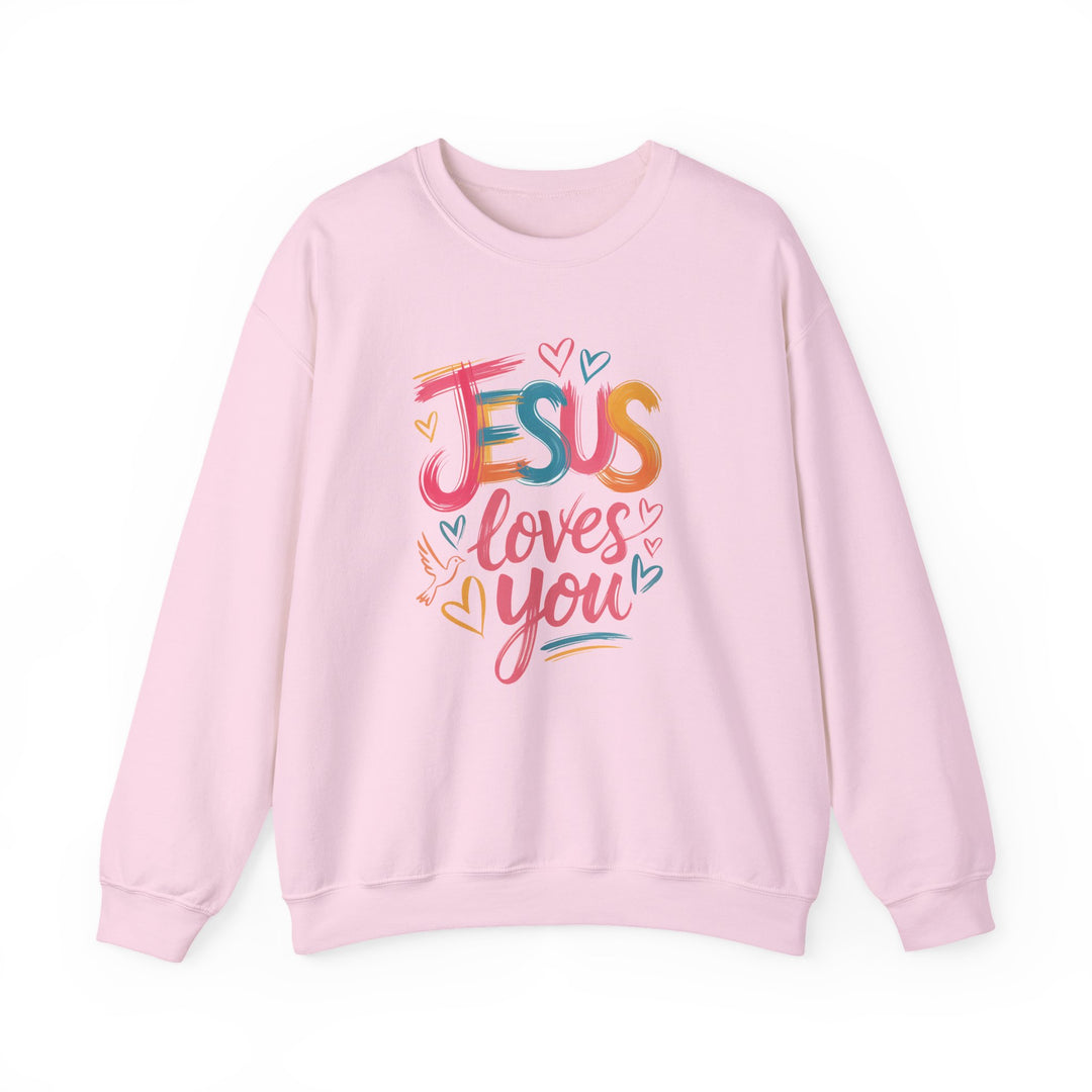 Jesus Loves You Crewneck Sweatshirt - Cozy Unisex Gift, Christian Apparel, Faith-Based Fashion, Inspirational Layering Piece, Ideal [...]
