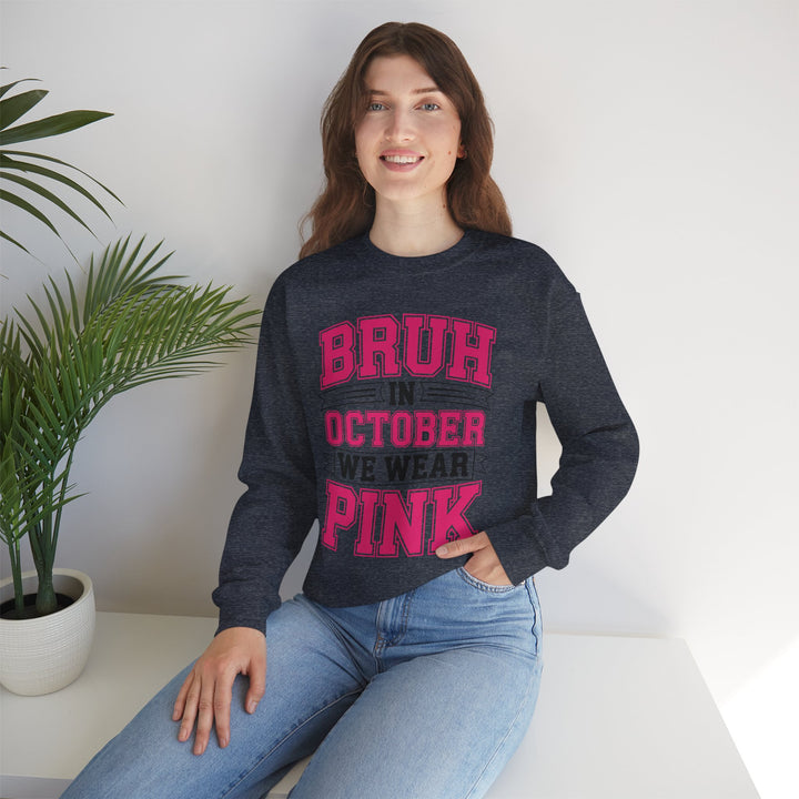 Pink October Awareness Sweatshirt, Cozy Crewneck, Breast Cancer Awareness, Gift for Supporters, Fashion for a Cause