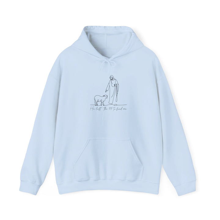 Christian Jesus and Lamb Hoodie Sweatshirt - 'He left the 99 to find me'