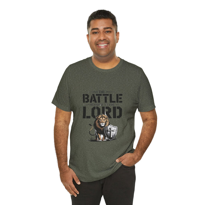 Faith-Inspired Short Sleeve Tee | The Battle Belongs to the Lord | Christian Apparel, Inspirational Shirt, Gift for Believers, [...]