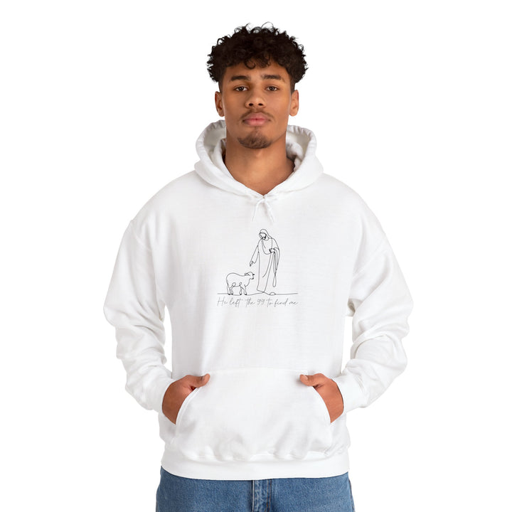 Christian Jesus and Lamb Hoodie Sweatshirt - 'He left the 99 to find me'
