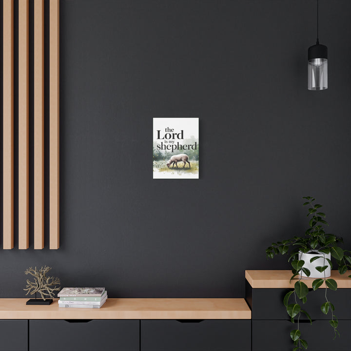 The Lord Is My Shepherd Canvas | Psalm 23 Watercolor Christian Wall Art