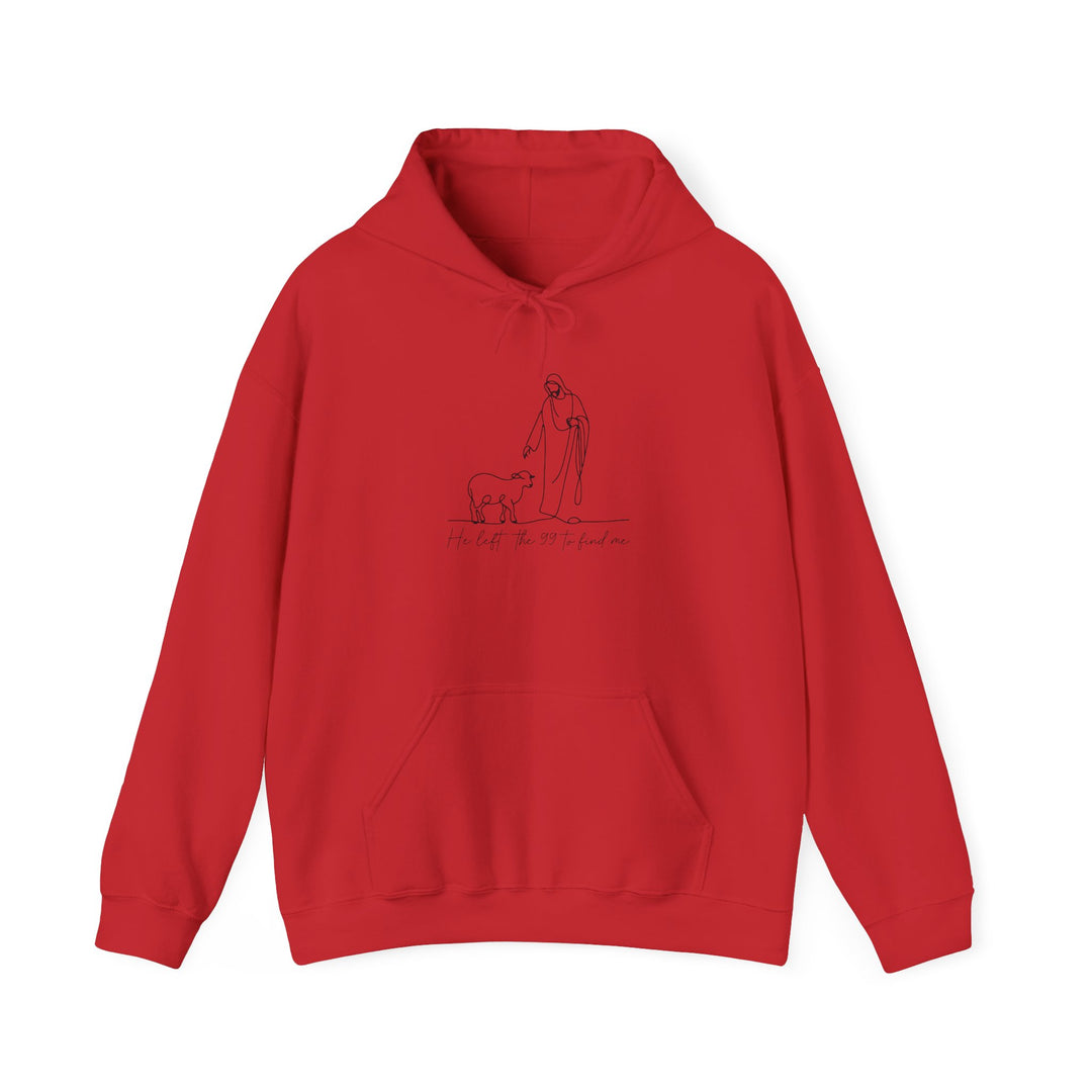 Christian Jesus and Lamb Hoodie Sweatshirt - 'He left the 99 to find me'