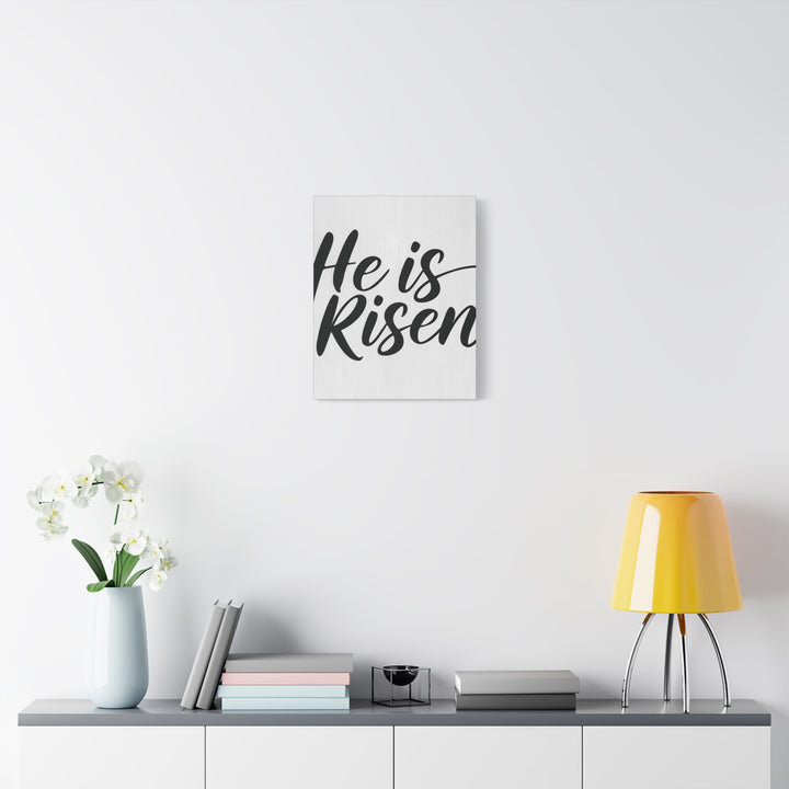 He Is Risen Canvas | Easter Christian Wall Art with Scripture