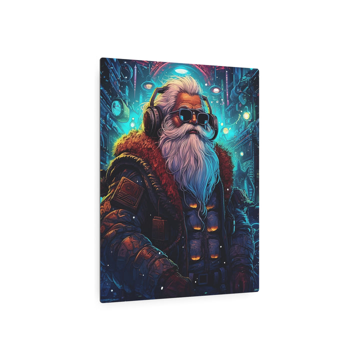 Cool Santa Metal Art Sign, Wall Decor for Christmas, Unique Gift for Him, Retro Santa Wall Art, Holiday Decoration