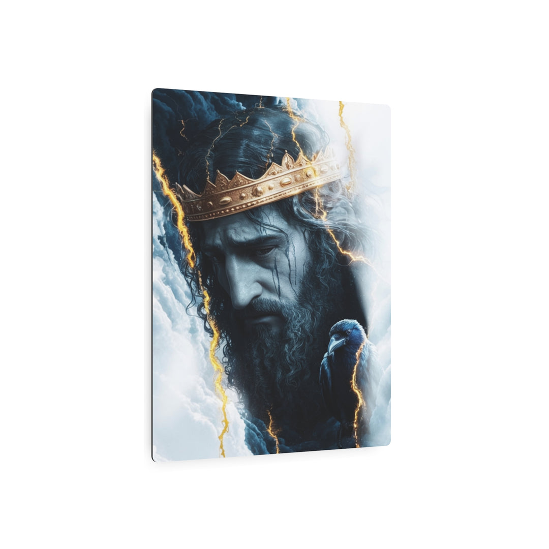 "King of Kings in the Storm" - Majestic Jesus Metal Wall Art
