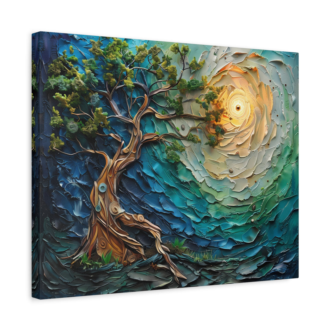 Nature-Inspired Canvas Wall Art - Abstract Tree Design