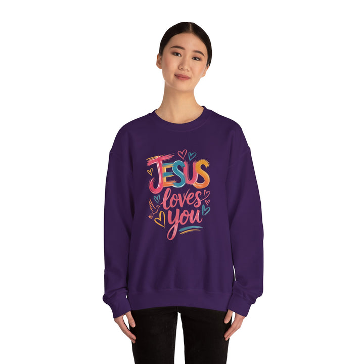 Jesus Loves You Crewneck Sweatshirt - Cozy Unisex Gift, Christian Apparel, Faith-Based Fashion, Inspirational Layering Piece, Ideal [...]