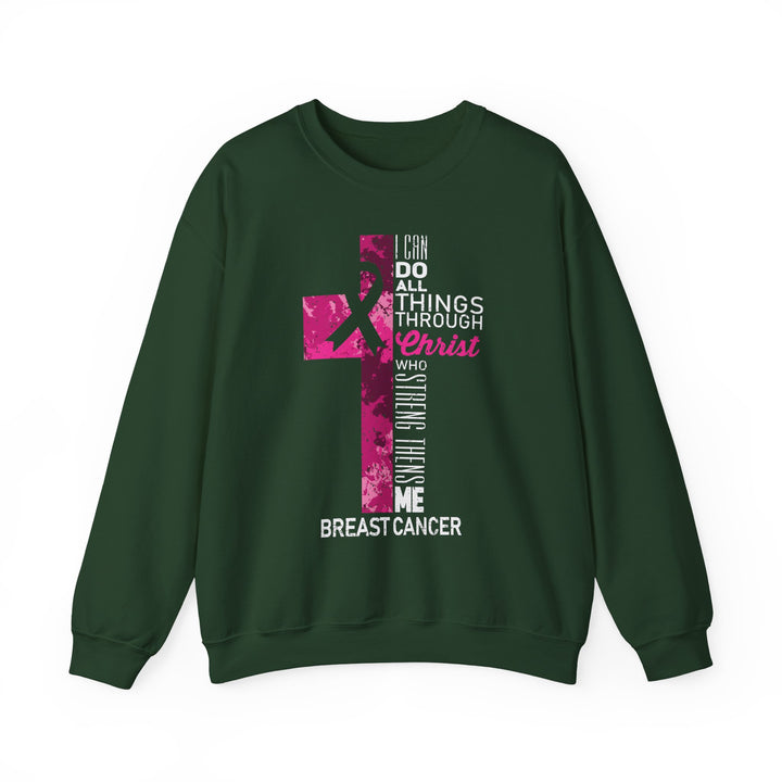 Inspirational Crewneck Sweatshirt for Breast Cancer Awareness, Faith Sweatshirt, Unisex Pullover, Hopeful Gift, Religious Apparel