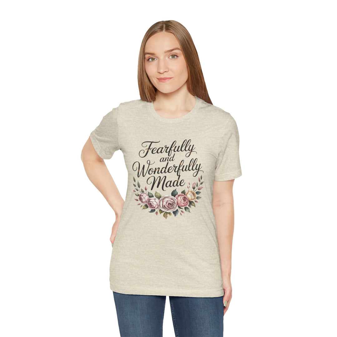 Fearfully and Wonderfully Made – Floral Christian Affirmation Shirt