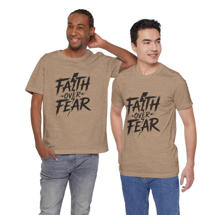 Faith Over Fear – Bold Christian Lightning Shirt