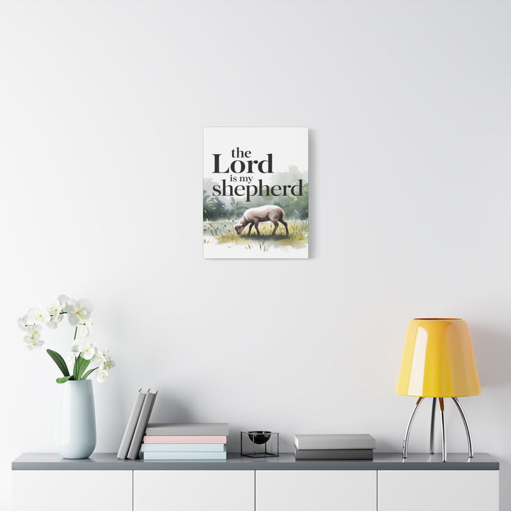 The Lord Is My Shepherd Canvas | Psalm 23 Watercolor Christian Wall Art