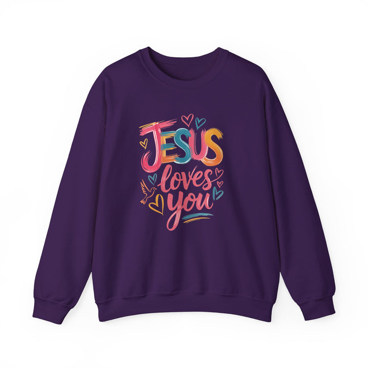 Jesus Loves You Crewneck Sweatshirt - Cozy Unisex Gift, Christian Apparel, Faith-Based Fashion, Inspirational Layering Piece, Ideal [...]