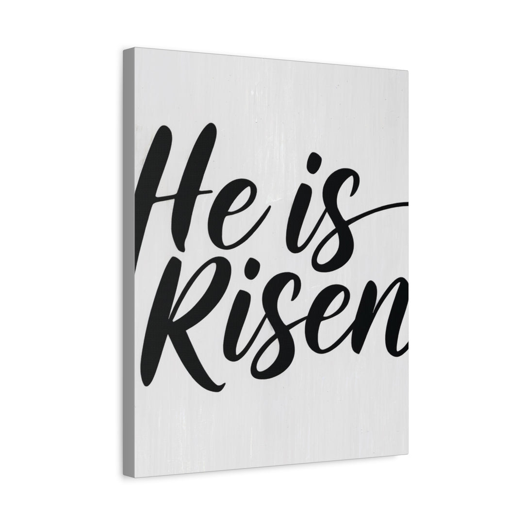 He Is Risen Canvas | Easter Christian Wall Art with Scripture