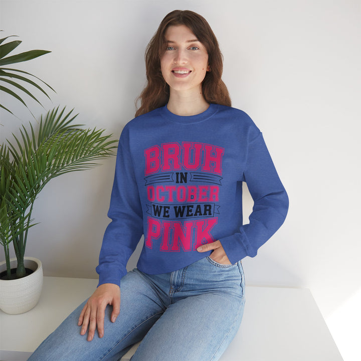 Pink October Awareness Sweatshirt, Cozy Crewneck, Breast Cancer Awareness, Gift for Supporters, Fashion for a Cause