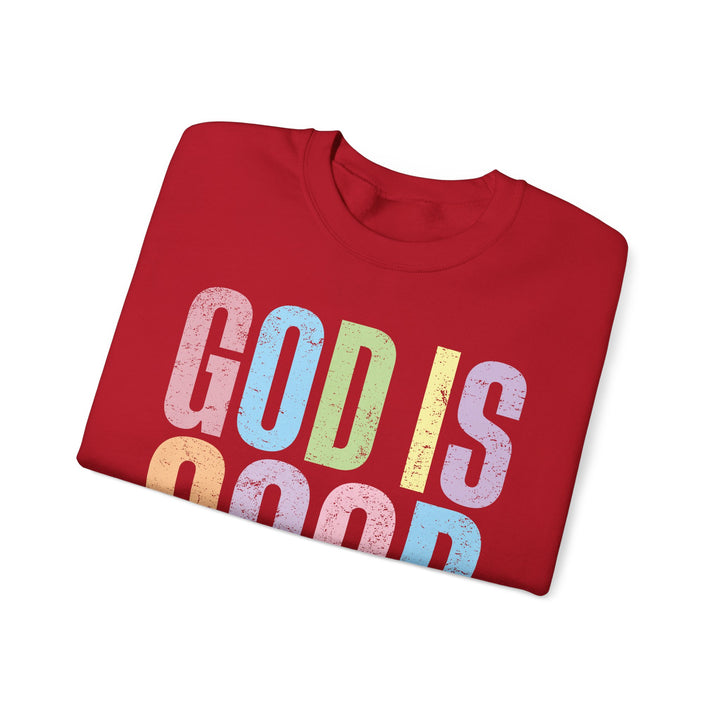 Inspirational God is Good Sweatshirt, Religious Crewneck, Faith-Based Apparel, Comfortable Casual Wear, Church Gift, Positive Vibes