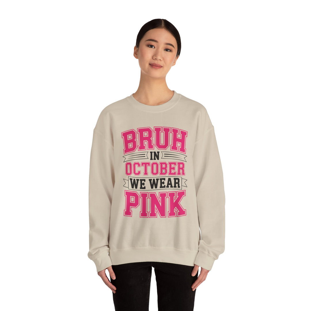 Pink October Awareness Sweatshirt, Cozy Crewneck, Breast Cancer Awareness, Gift for Supporters, Fashion for a Cause