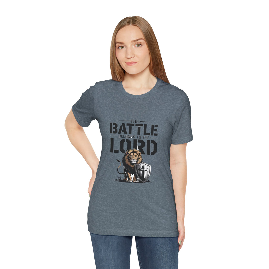Faith-Inspired Short Sleeve Tee | The Battle Belongs to the Lord | Christian Apparel, Inspirational Shirt, Gift for Believers, [...]