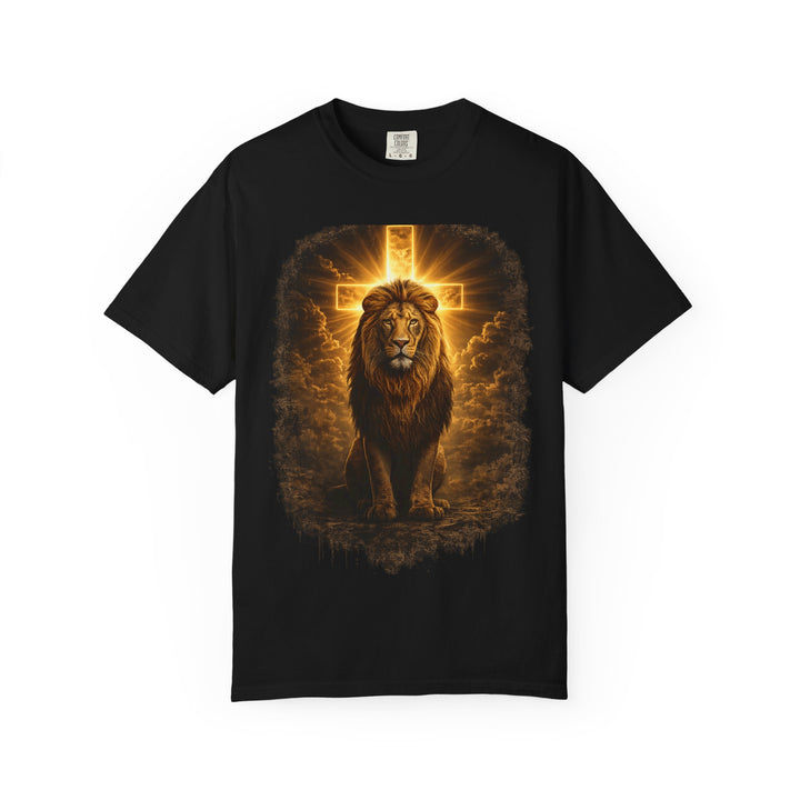 Lion of Judah Christian T-Shirt | Masculine Faith Graphic Tee | Jesus Lion Shirt