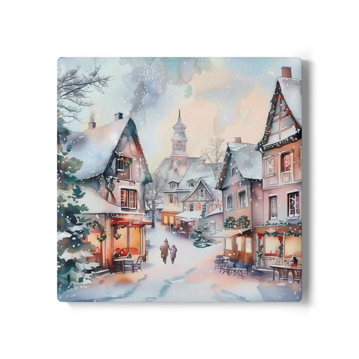 Winter Wonderland Ceramic Coaster, Holiday Drink Coasters, Christmas Decor, Kitchen Table Accents, Gift for Home