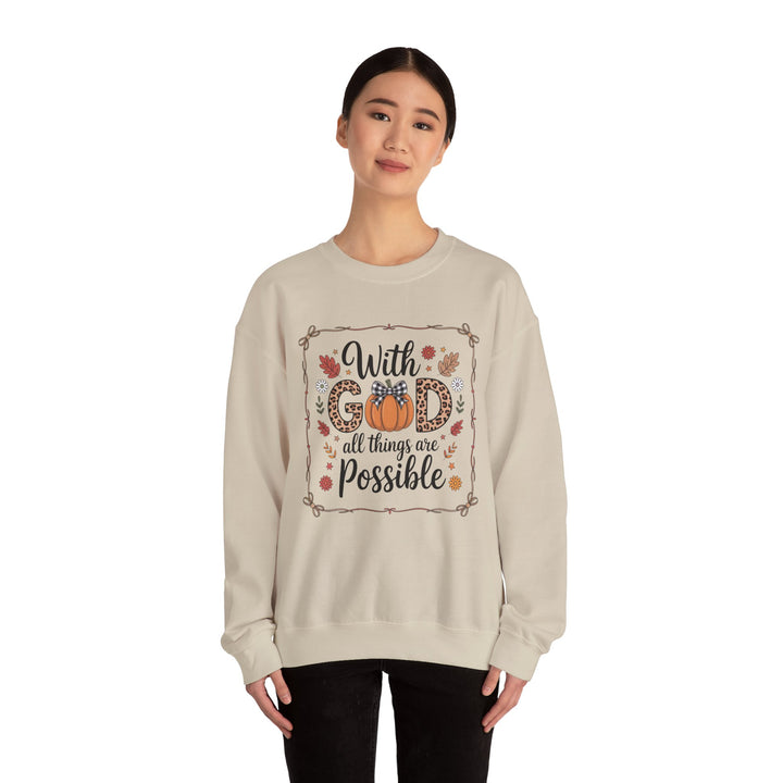 Fall-Inspired Faith Crewneck Sweatshirt - Cozy Gift, Autumn Vibes, Motivational Wear, Everyday Comfort, Religious Apparel