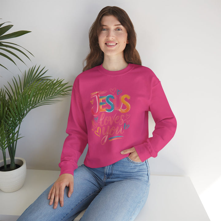 Jesus Loves You Crewneck Sweatshirt - Cozy Unisex Gift, Christian Apparel, Faith-Based Fashion, Inspirational Layering Piece, Ideal [...]