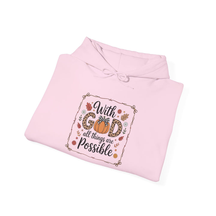 Christian Faith Leopard Print Hoodie - With God All Things Are Possible