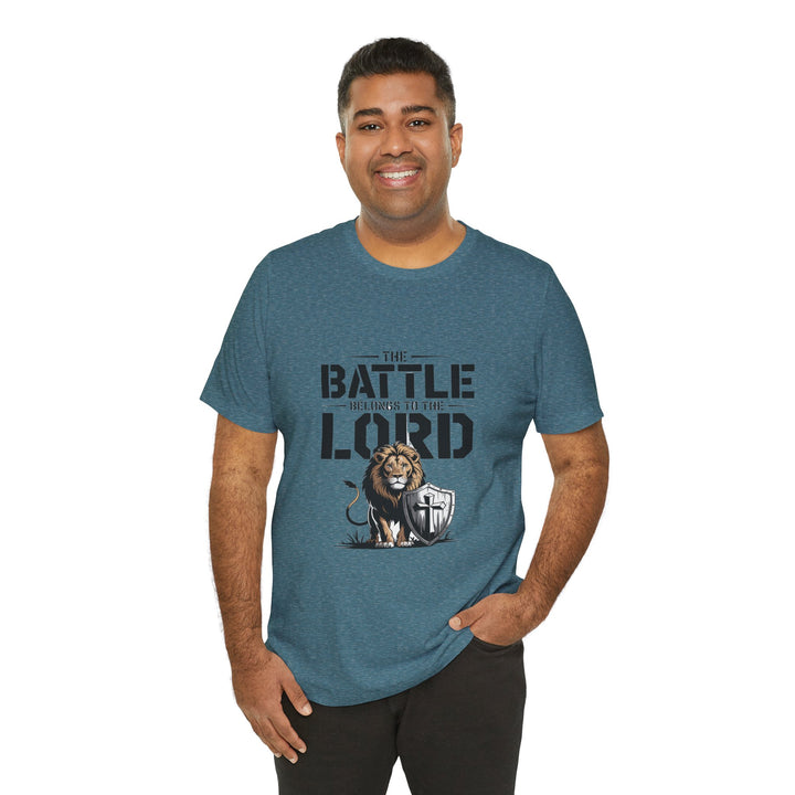 Faith-Inspired Short Sleeve Tee | The Battle Belongs to the Lord | Christian Apparel, Inspirational Shirt, Gift for Believers, [...]