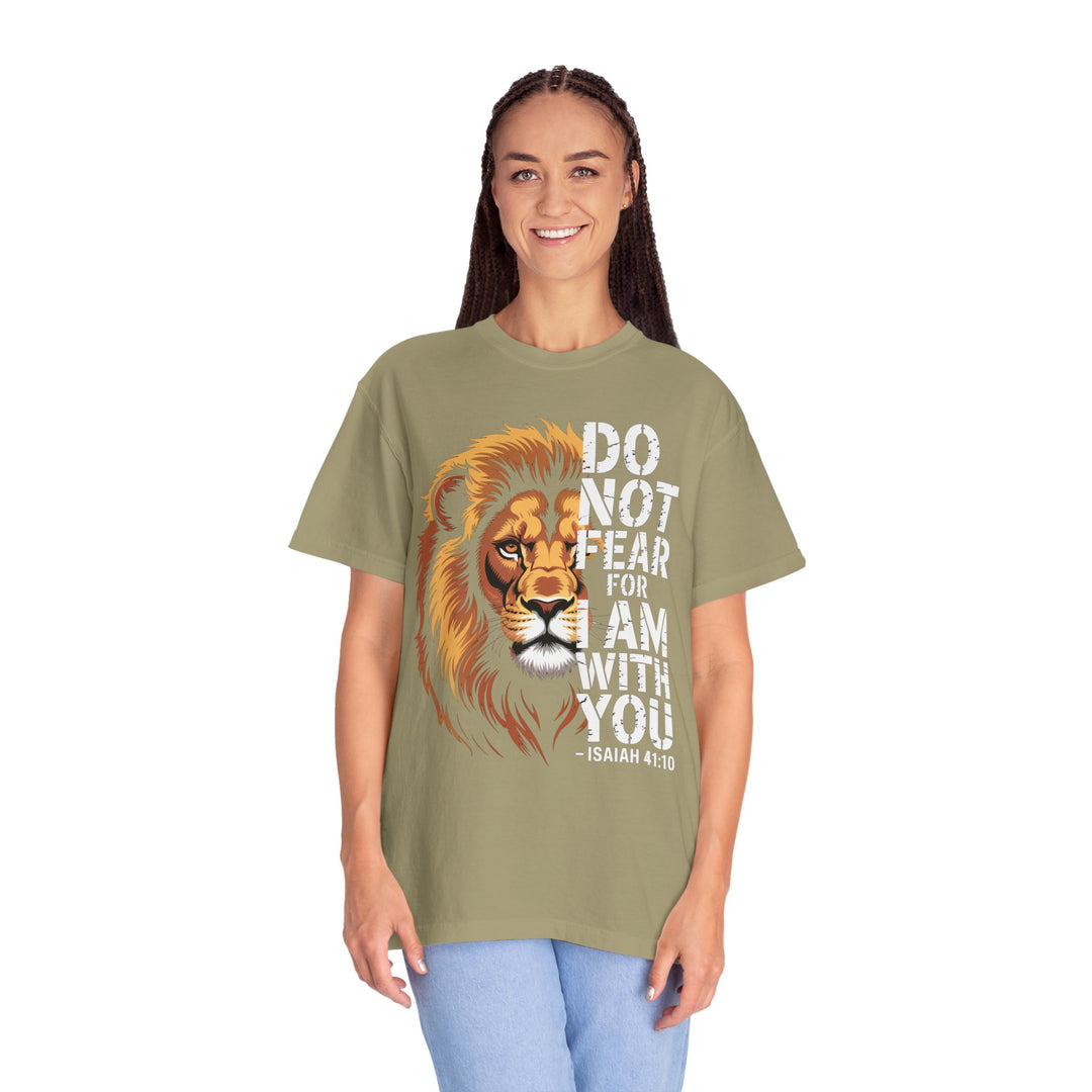 Christian Lion T-Shirt – Isaiah 41:10 Unisex Tee | Do Not Fear Scripture Apparel