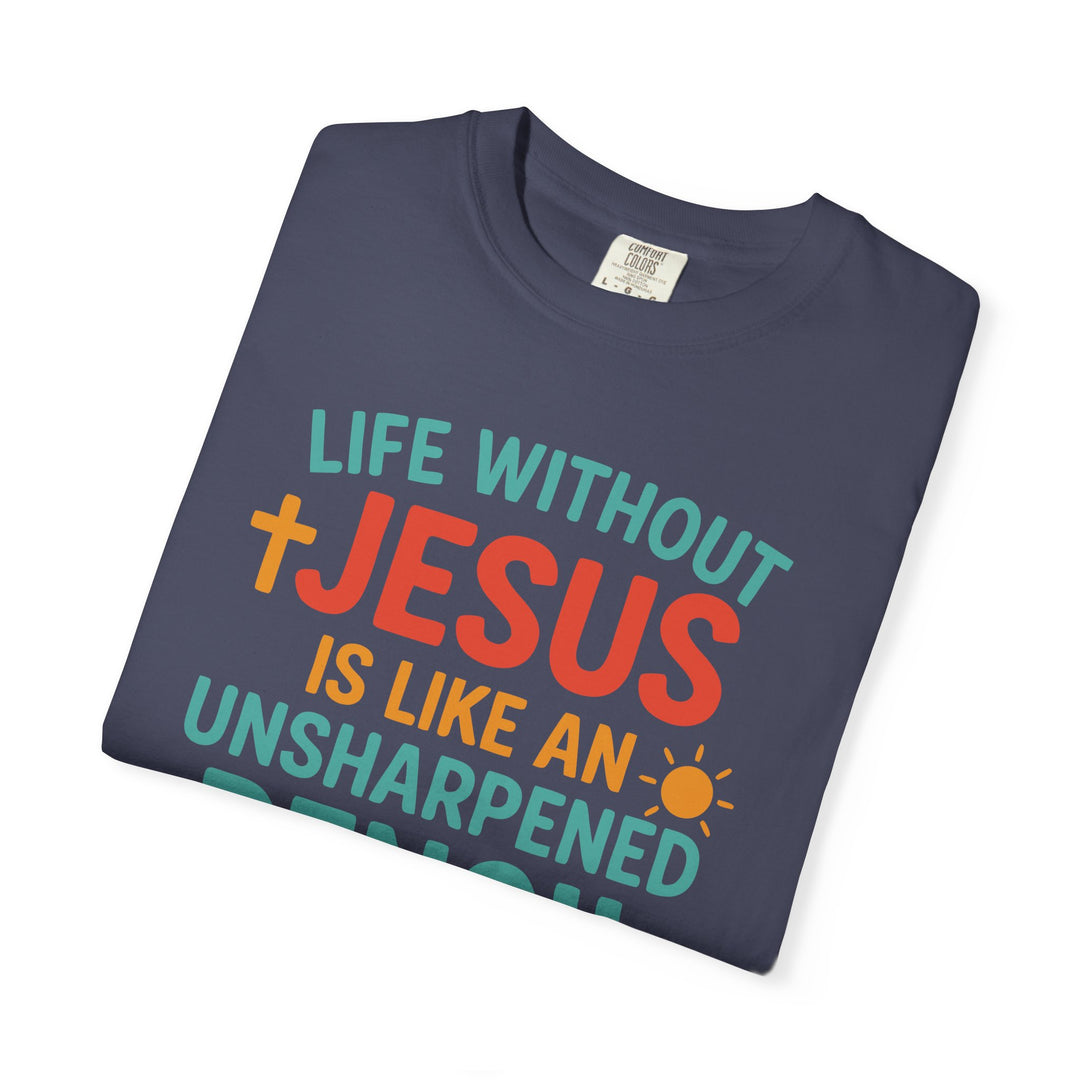 Christian Message Unisex T-shirt with Pencil Design