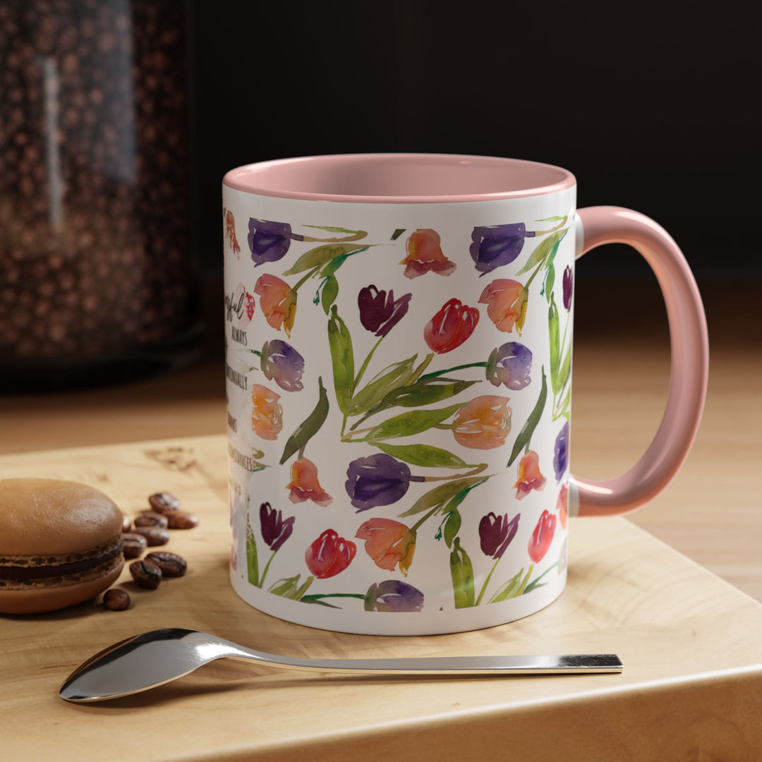 Be Joyful Always – Watercolor Tulip Scripture Mug
