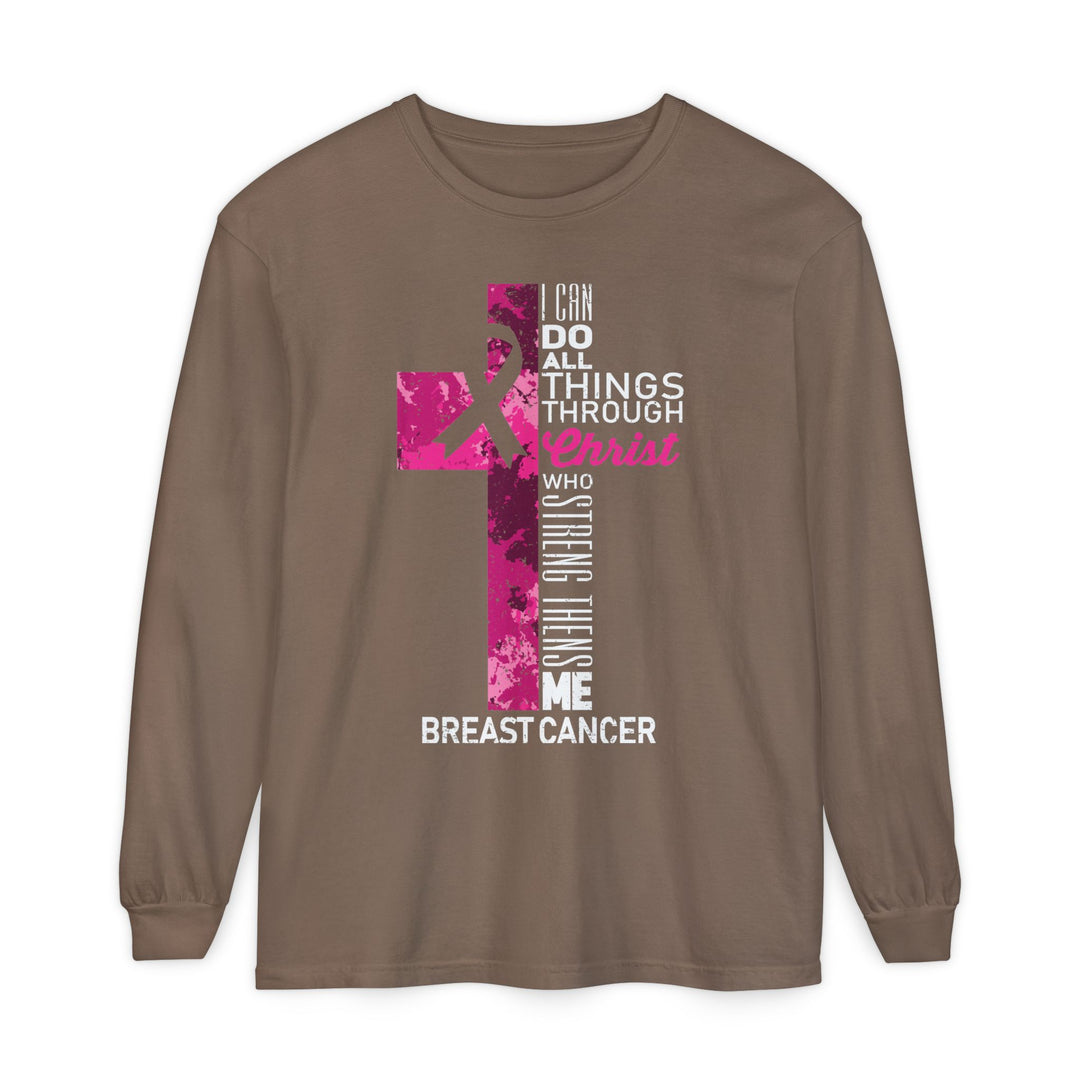 Christian Breast Cancer Awareness Long Sleeve T-Shirt