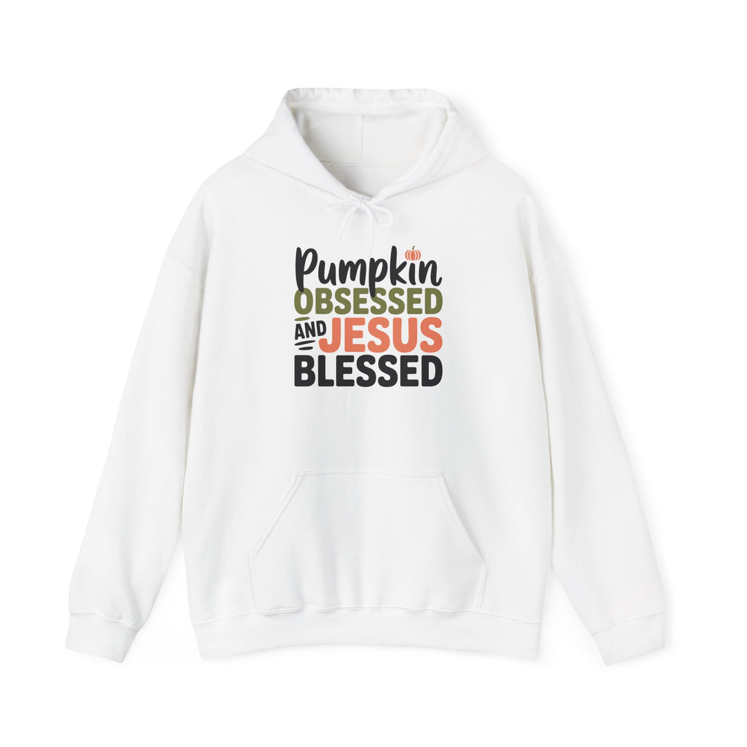Hooded Sweatshirt - Pumpkin Obsessed and Jesus Blessed Fall Design