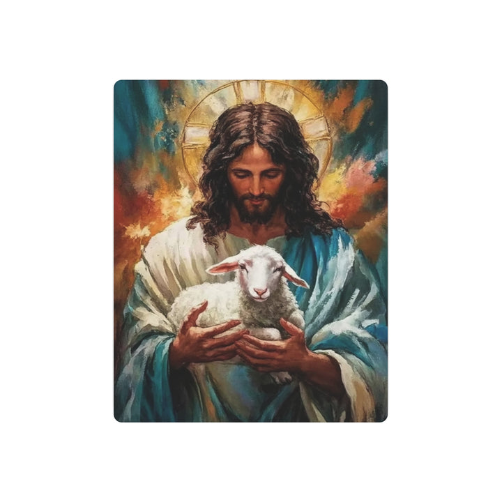 "Christ with Lamb" - Good Shepherd Metal Wall Art