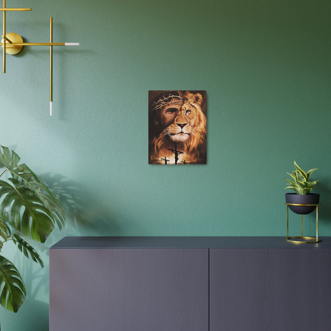 "Lion of Judah - Crown of Thorns" - Triumph & Sacrifice Metal Wall Art
