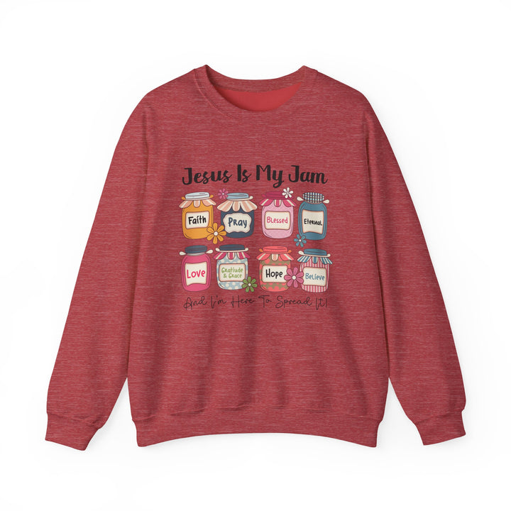 Jesus Is My Jam Sweatshirt, Unisex Crewneck, Comfort Wear, Christian Apparel, Perfect Gift for Faith Celebrations, Everyday Casual
